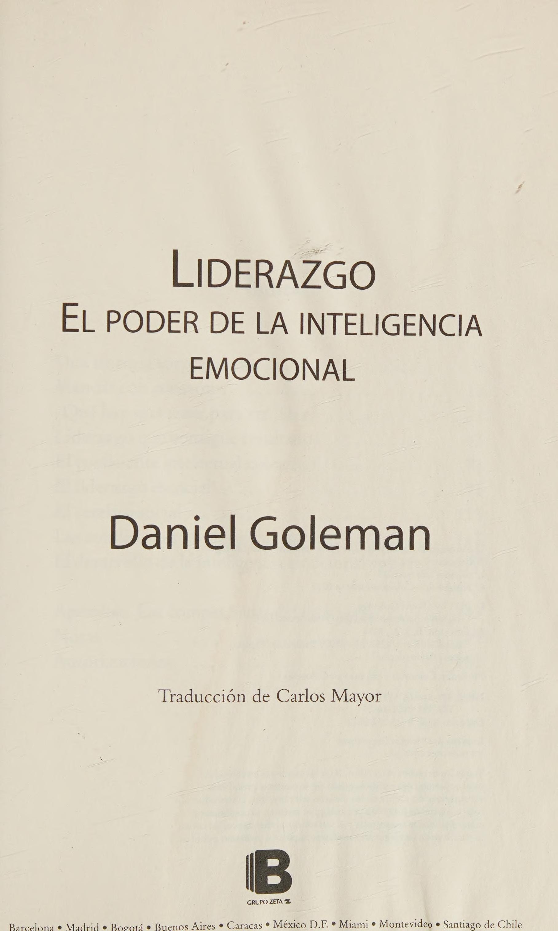 Liderazgo el poder de la inteligencia emocional