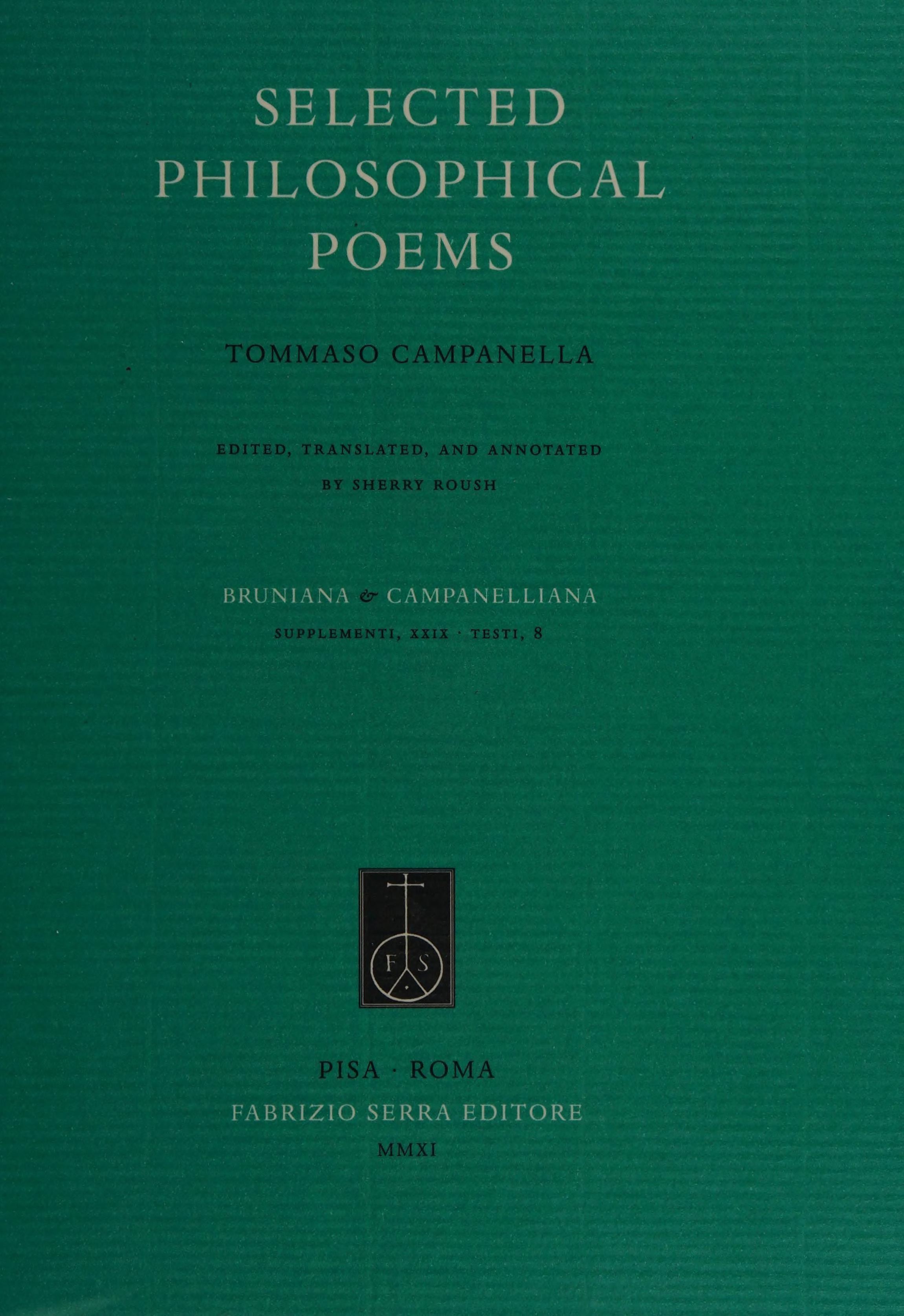 Selected Philosophical Poems