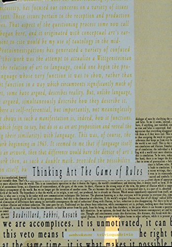 Pensare l'arte il gioco delle regole : Baudrillard, Fabbri, Kosuth