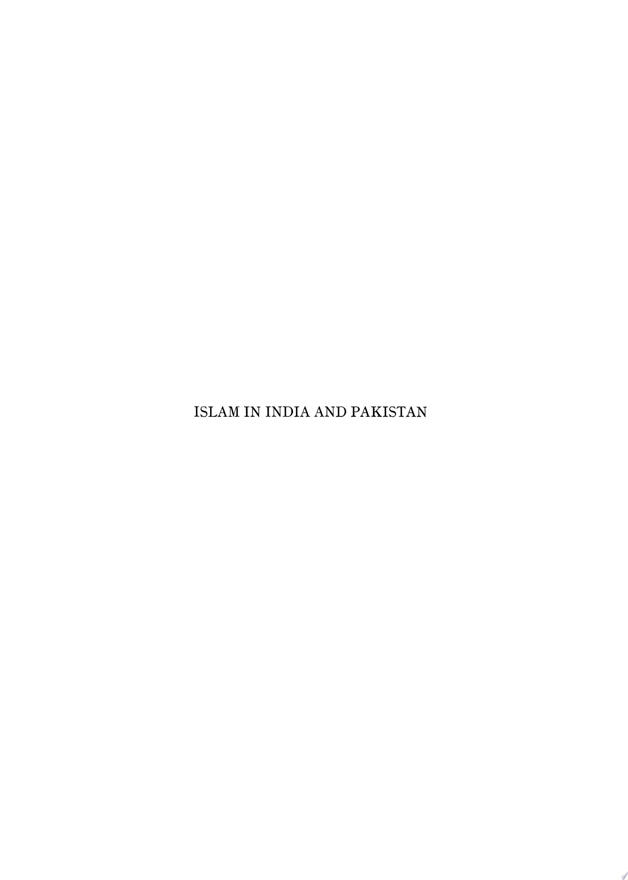 Islam in India and Pakistan