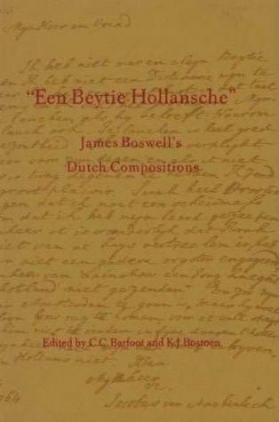 "Een Beytie Holanssche": James Boswell's Dutch Compositions
