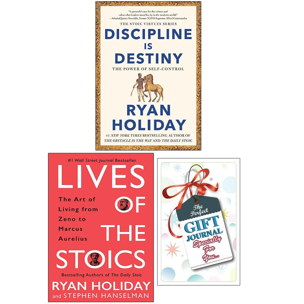 Discipline Is Destiny, Lives of the Stoics 2 Books Collection Set By Ryan Holiday with Gift Journal