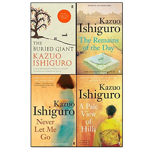 Kazuo ishiguro 4 books collection set (buried giant,remains of the day,never let me go,a pale view of hills)