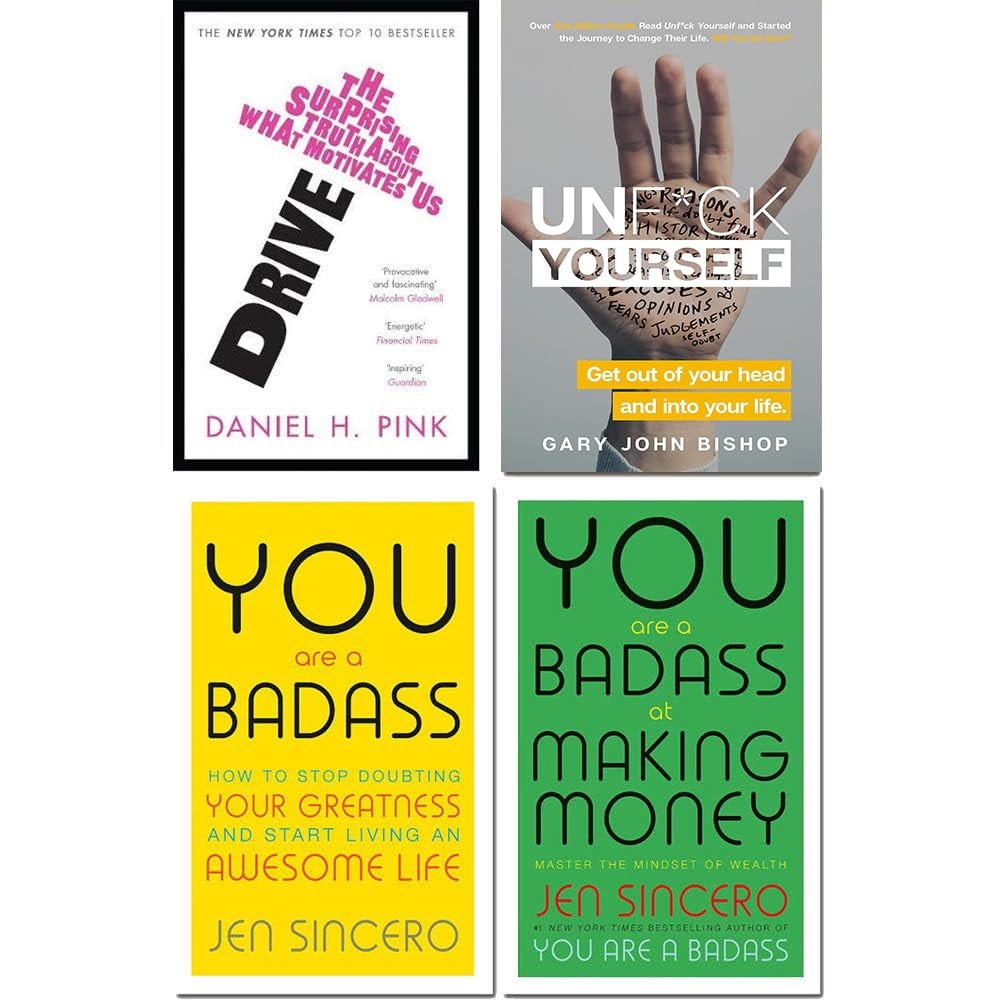 Drive daniel pink, unfck yourself, you are a badass, you are a badass at making money 4 books collection set