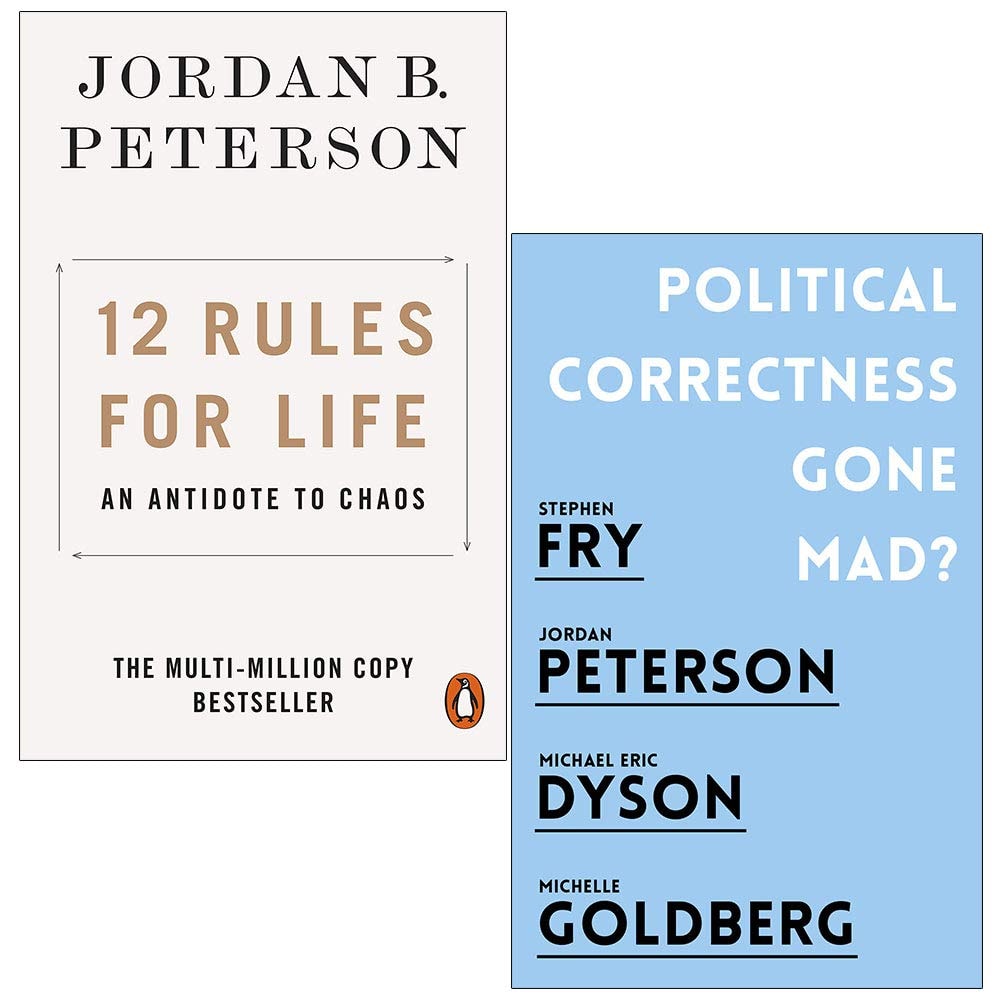 Jordan Peterson Collection 2 Books Set (12 Rules for Life, Political Correctness Gone Mad)