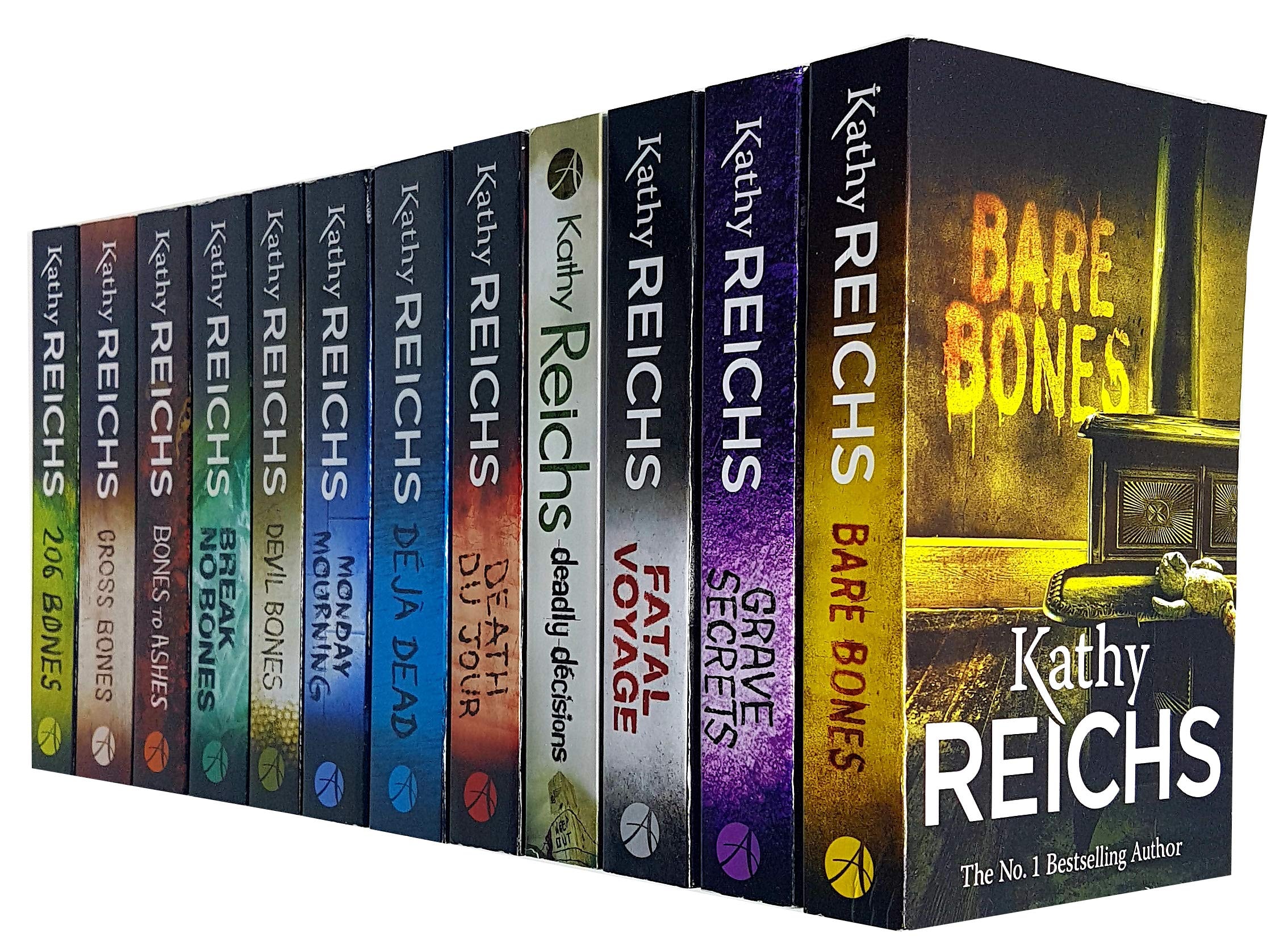 Temperance Brennan Series 1 & 2 Collection 12 Books Set By Kathy Reichs (Deja Dead, Death Du Jour, Deadly Decisions, Fatal Voyage, Grave Secrets, Bare Bones, Break No Bones