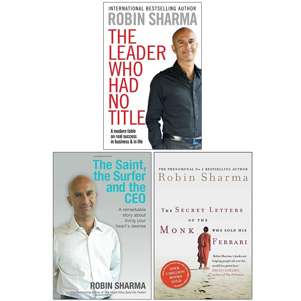 Robin Sharma Collection 3 Books Set (The Leader Who Had No Title, The Monk Who Sold his Ferrari, The 5 AM Club)