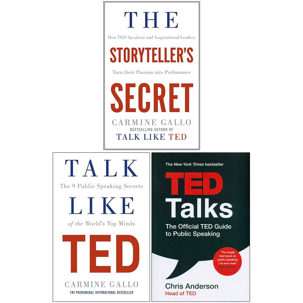 The Storyteller's Secret [Hardcover], Talk Like TED, TED Talks 3 Books Collection Set