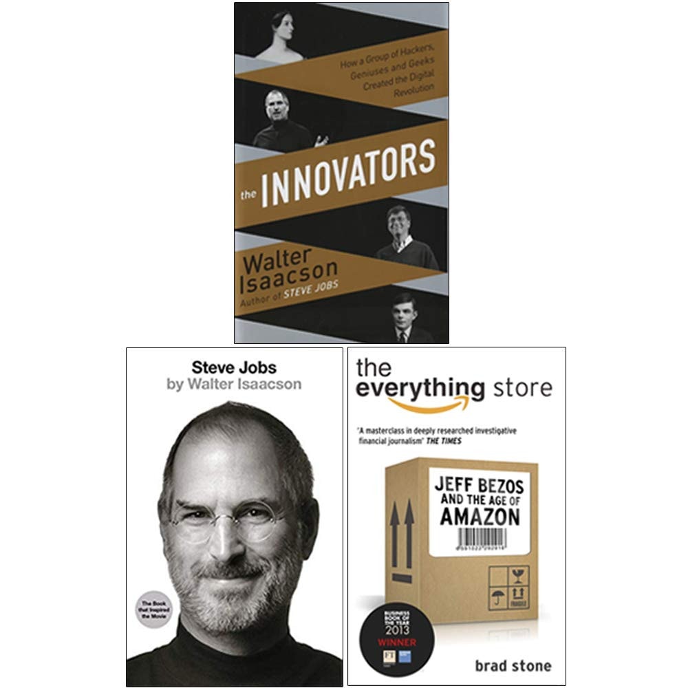 Innovators [Hardcover], Steve Jobs, The Everything Store 3 Books Collection Set
