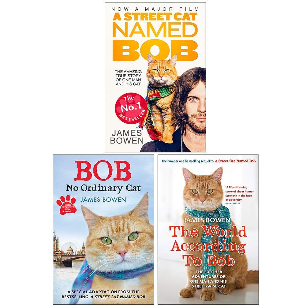 James Bowen Collection 3 Books Set (A Street Cat Named Bob, Bob No Ordinary Cat, The World According to Bob)