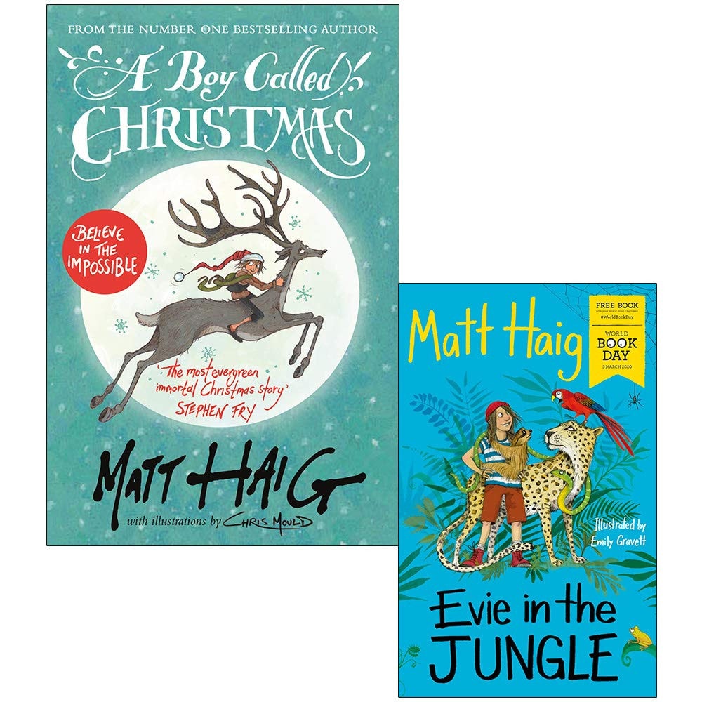 A Boy Called Christmas & Evie In The Jungle By Matt Haig 2 Books Collection Set