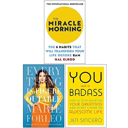 The Miracle Morning, Everything is Figureoutable, You Are a Badass 3 Books Collection Set