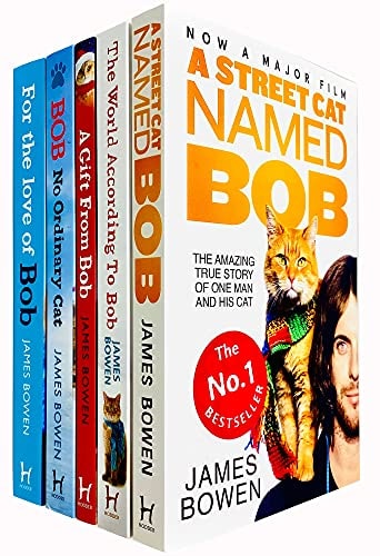 James Bowen Collection 5 Books Set (Bob No Ordinary Cat, A Street Cat Named Bob, A Gift from Bob, The World According to Bob, For the Love of Bob)