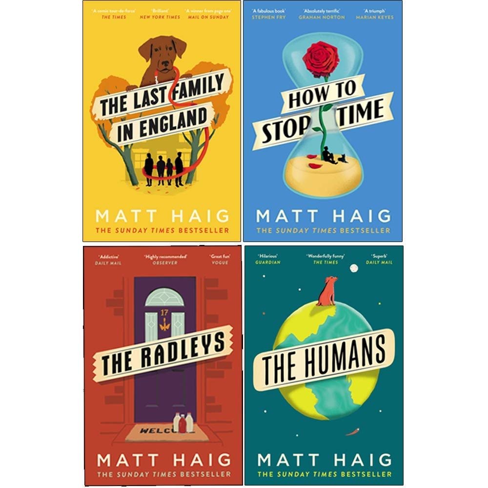 Matt Haig 4 Books Collection Set (How to Stop Time, The Humans, Notes on a Nervous Planet, The Possession of Mr. Cave)