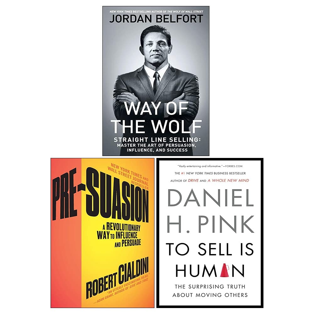 Way of the Wolf, Pre-Suasion, To Sell Is Human 3 Books Collection Set