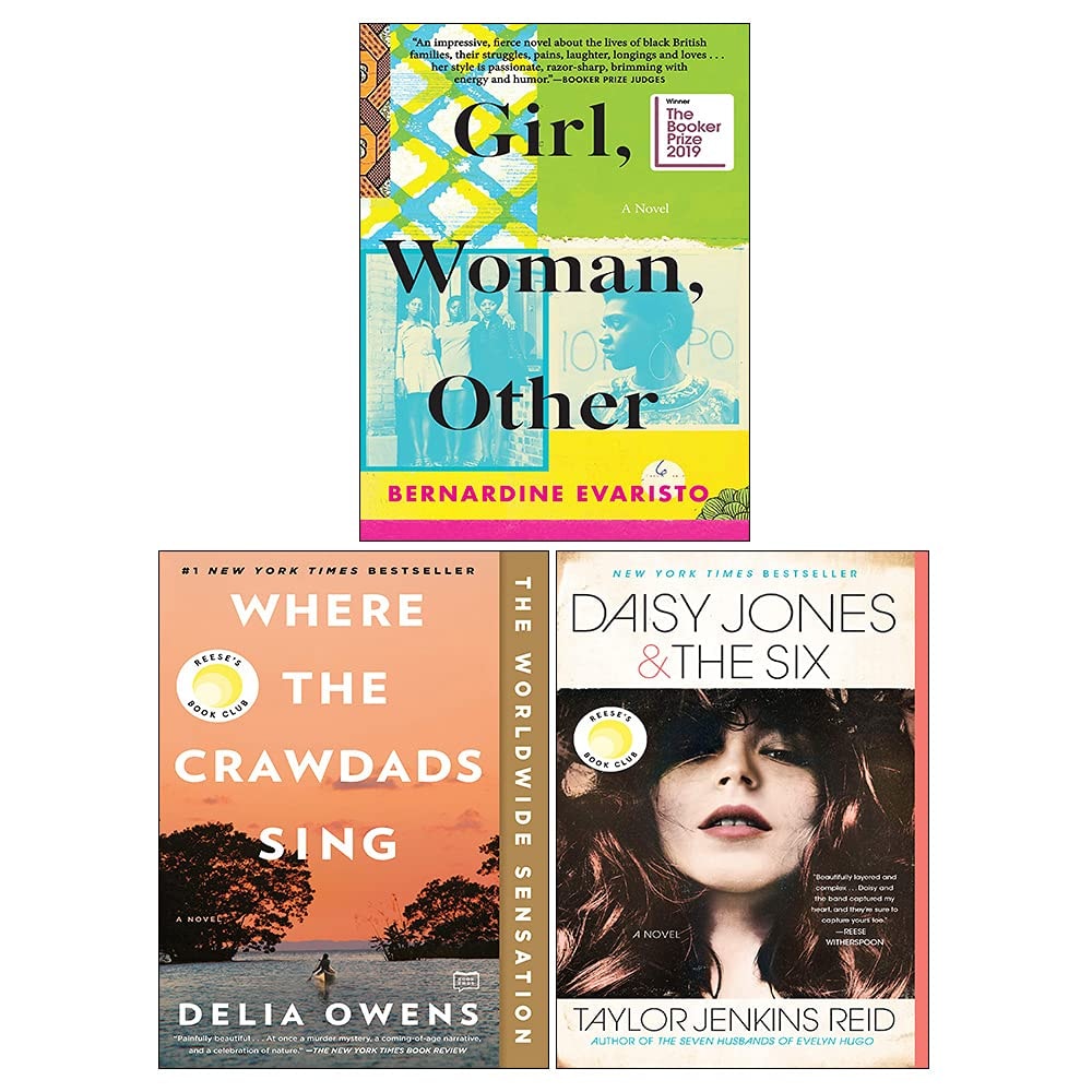 Daisy Jones and The Six, Where the Crawdads Sing, Girl Woman Other 3 Books Collection Set