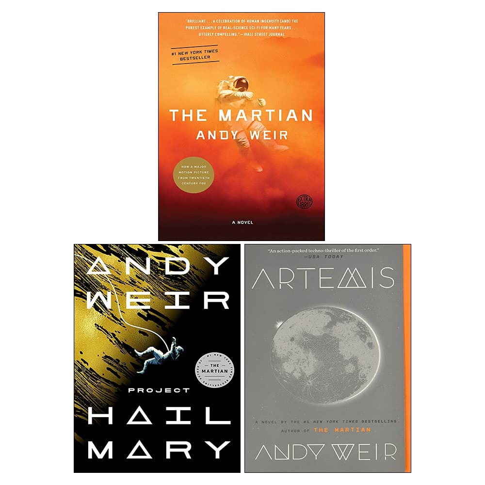 Andy Weir 3 Books Collection Set(Project Hail Mary [Hardcover], Artemis, The Martian)