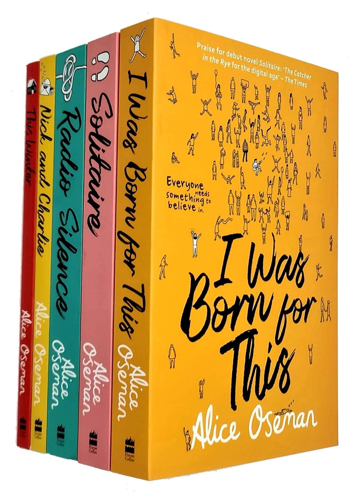Alice Oseman Collection 5 Books Set (I Was Born for This, Loveless, Solitaire, Radio Silence, This Winter)