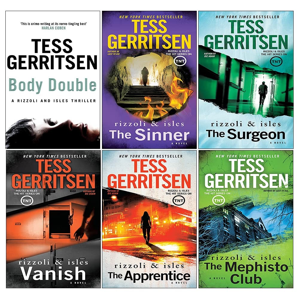Tess Gerritsen Rizzoli & Isles Series 6 Books Collection Set(The Apprentice, The Surgeon, The Sinner, Body Double, Vanish, The Mephisto Club)