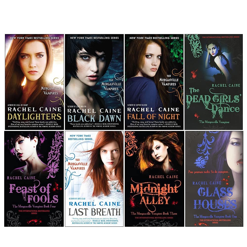 Rachel Caine Morganville Vampires Series Collection 8 Books Set (Daylighters, Black Dawn, Fall of Night, Last Breath, Midnight Alley, Glass Houses, The Dead Girls Dance, Feast of Fools)