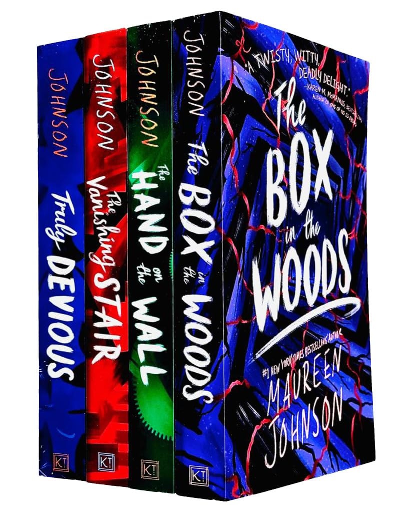 Truly Devious Series 4 Books Collection Set By Maureen Johnson (Truly Devious A Mystery, The Vanishing Stair, The Hand on the Wall, [Hardcover] The Box in the Woods)