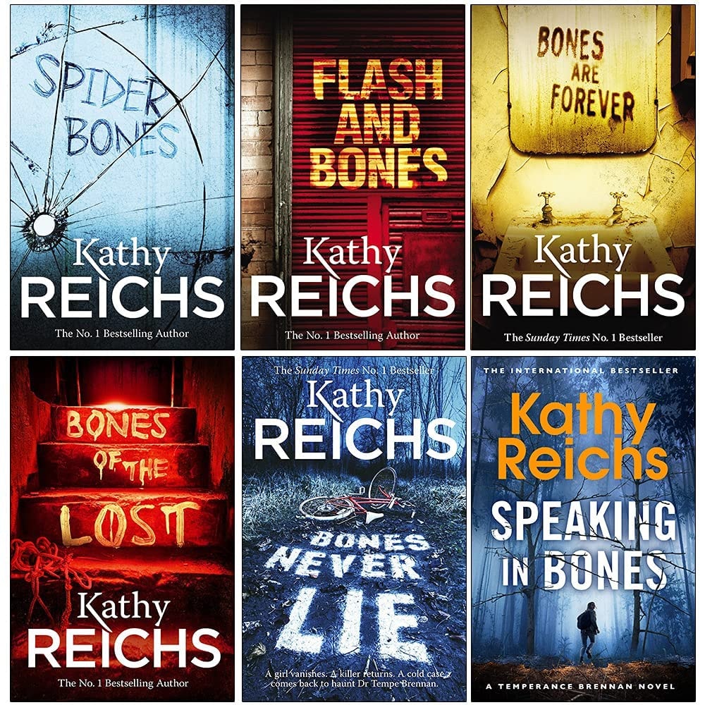 Temperance Brennan Series Collection 6 Books Set By Kathy Reichs(Spider Bones, Flash and Bones, Bones are Forever, Bones of the Lost, Bones Never Lie, Speaking In Bones)