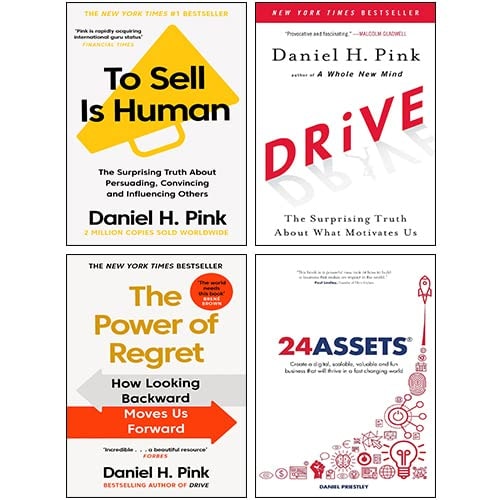 To Sell is Human, Drive, The Power of Regret, 24 Assets 4 Books Collection Set