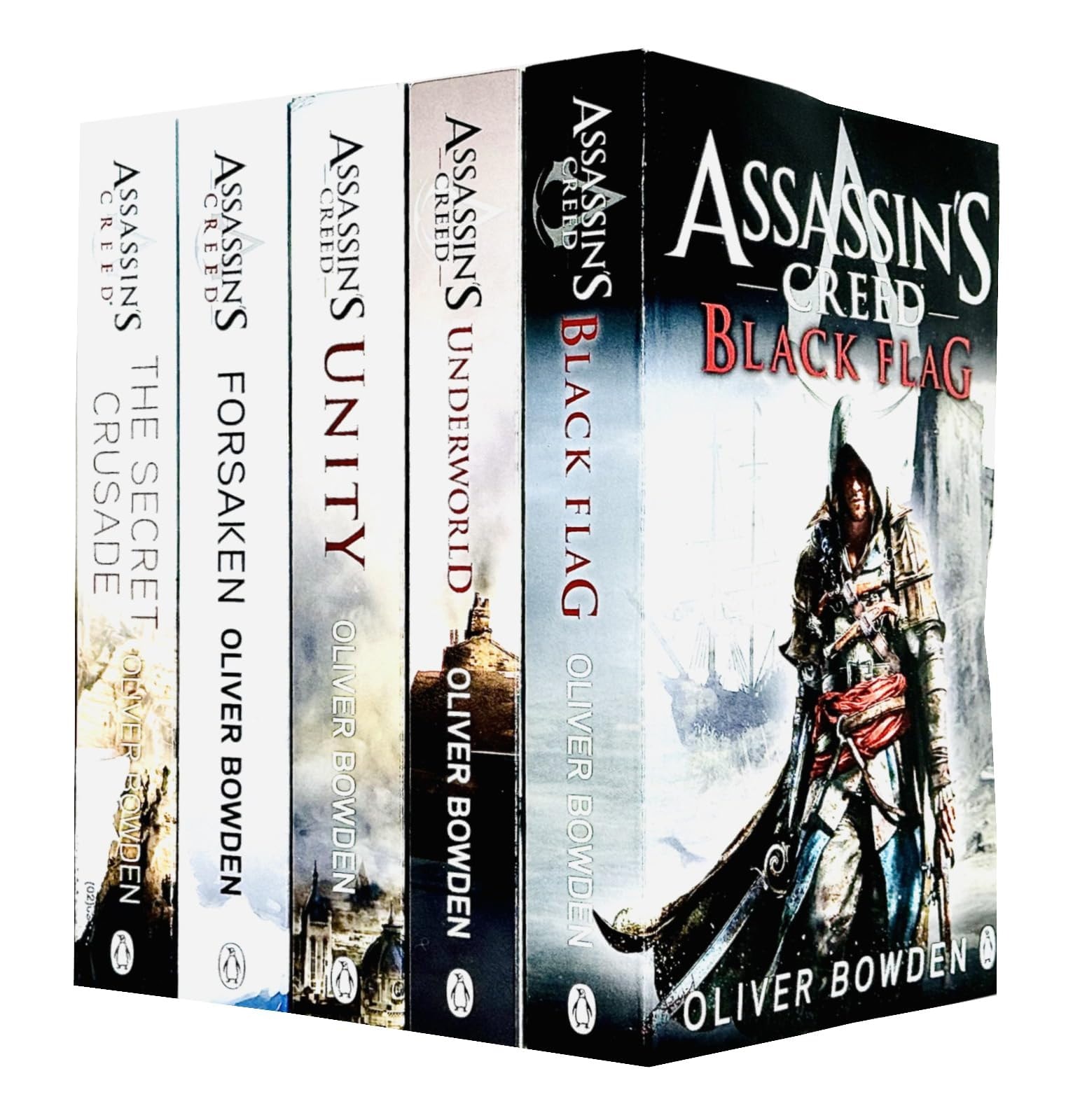 Assassins Creed Series 2 Collection 5 Books Set By Oliver Bowden (The Secret Crusade, Forsaken, Unity, Underworld & Black Flag)