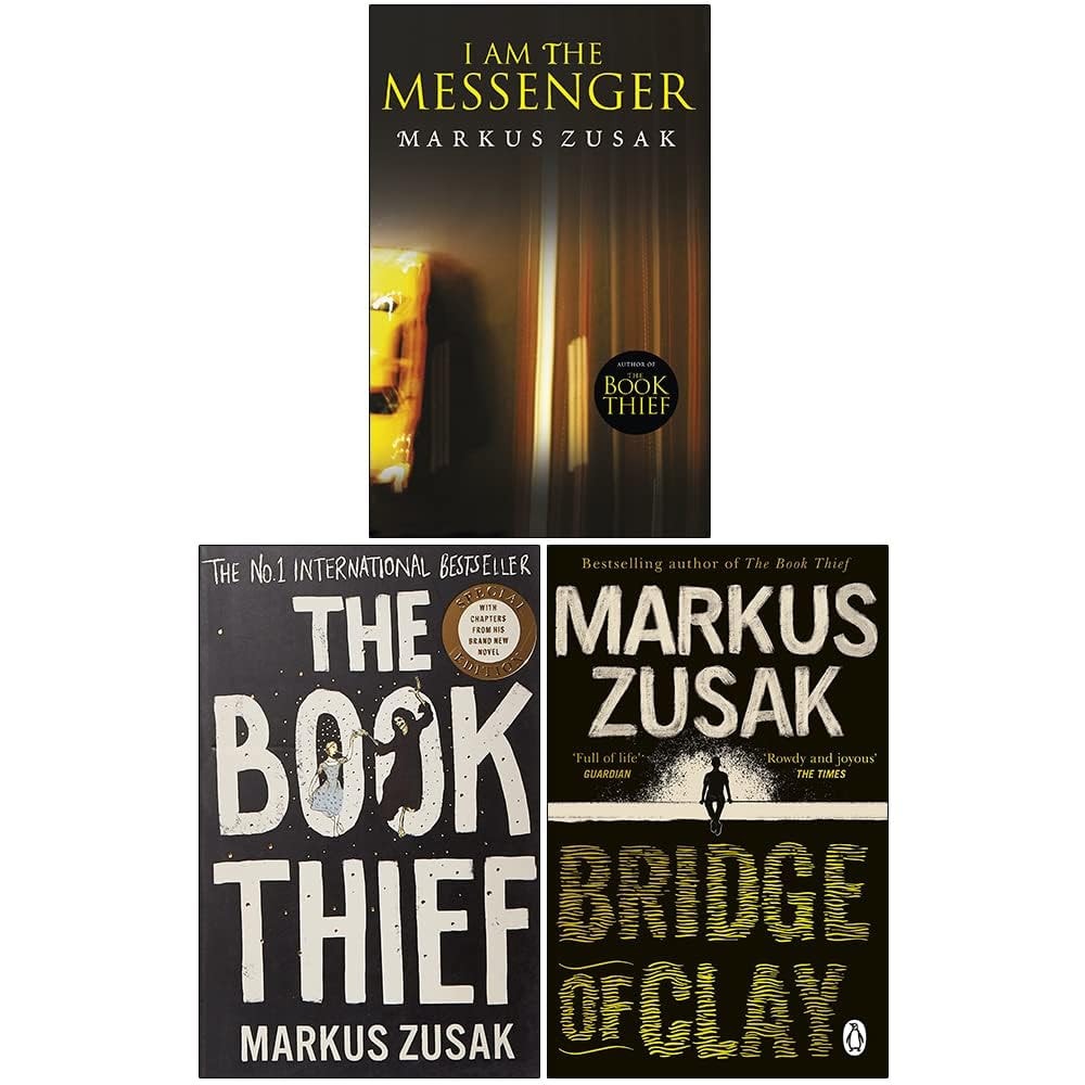 Markus Zusak 3 Books Collection Set (I Am the Messenger, The Book Thief, Bridge of Clay)