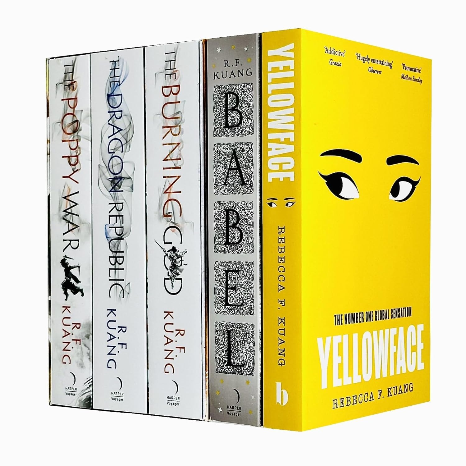 R.F. Kuang 5 Books CollectionSet (The Poppy War, The Dragon Republic, The Burning God, Babel & Yellowface)