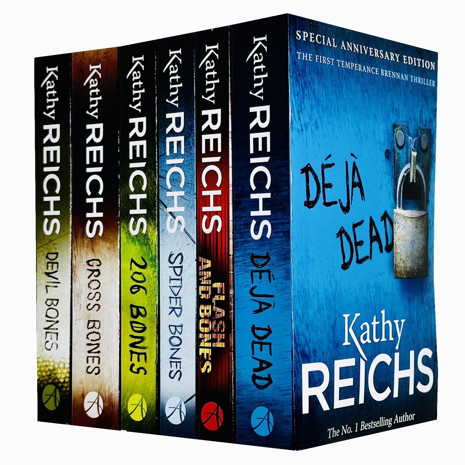 Temperance Brennan Series 6 Books Collection Set By Kathy Reichs (Deja Dead, Flash and Bones, Spider Bones, 206 Bones, Cross Bones & Devil Bones)