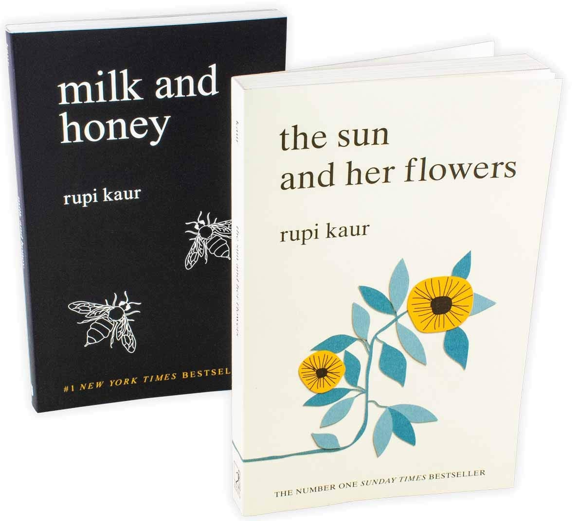 Rupi Kaur Milk and Honey and The Sun and Her Flowers 2 Book Collection