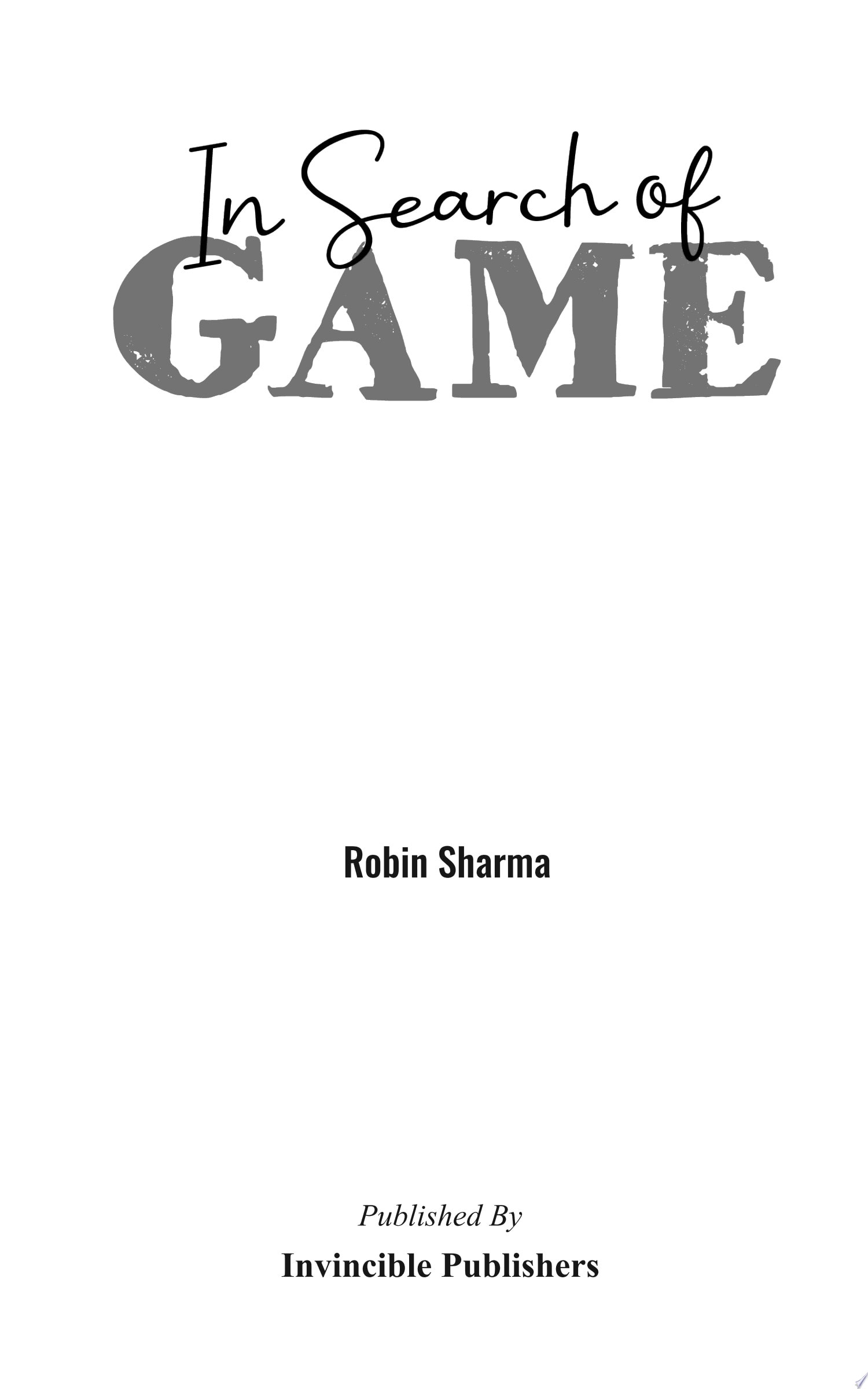 In Search Of Game