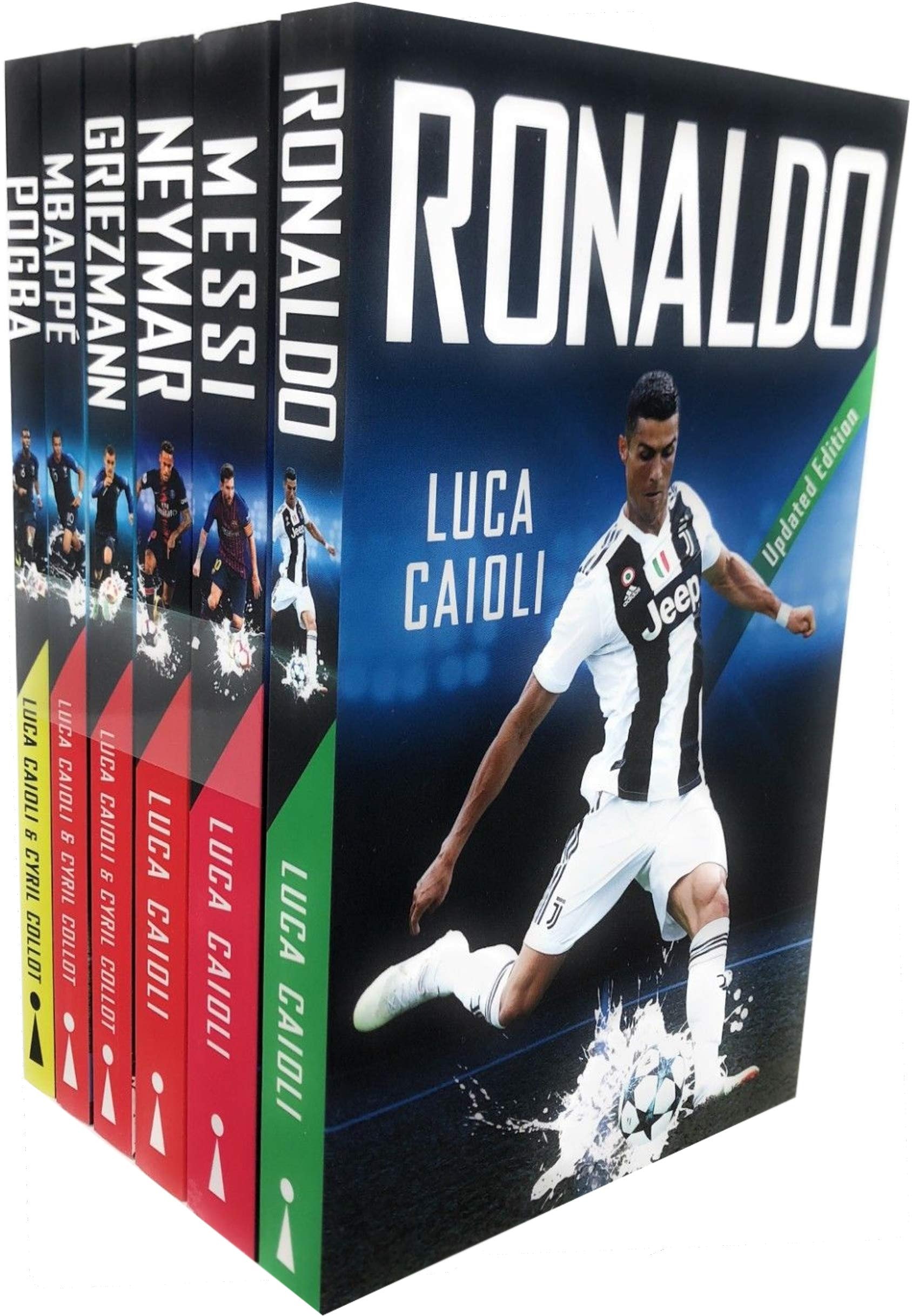 Football Icons around the world - Messi, Ronaldo, Neymar, Griezmann, Mbappe, Pogba (6 X Books Collection Set - Football Super Star Legends)