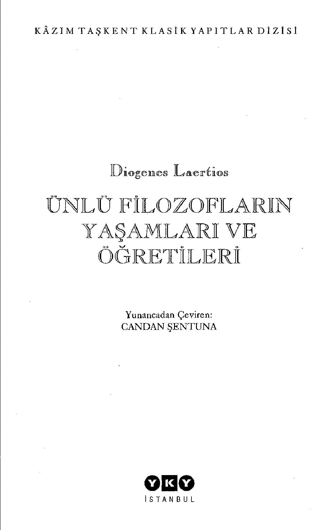 Ünlü Filozoflarin Yasamlari ve Ögretileri