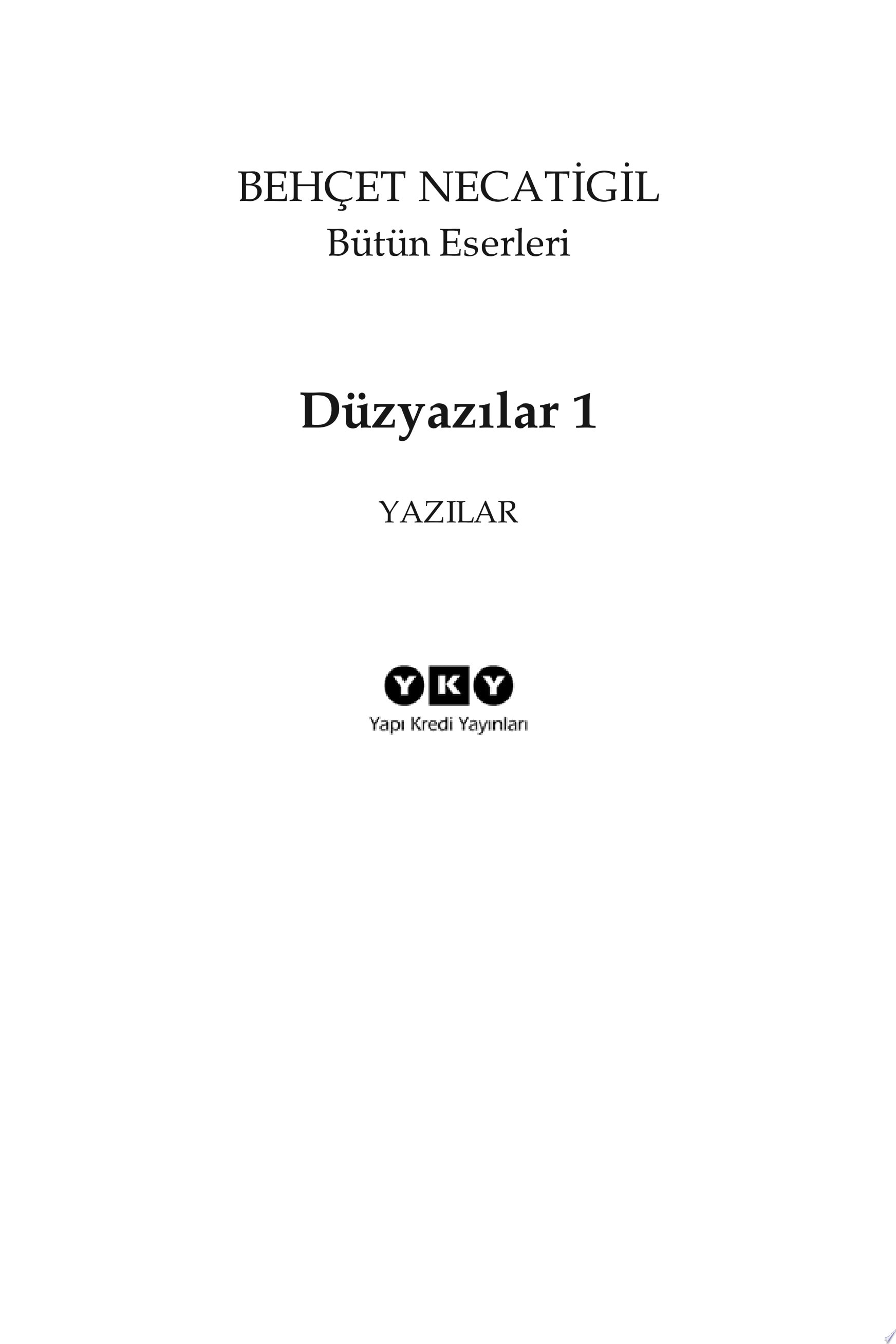 Düzyazılar 1 Yazılar