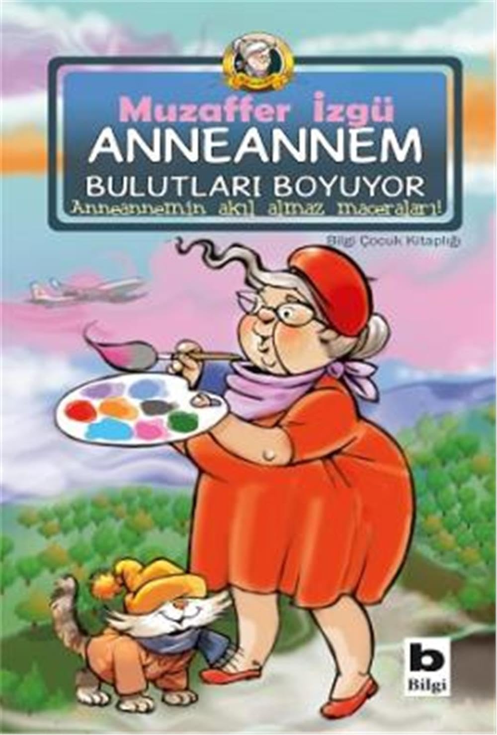 Anneannem bulutları boyuyor