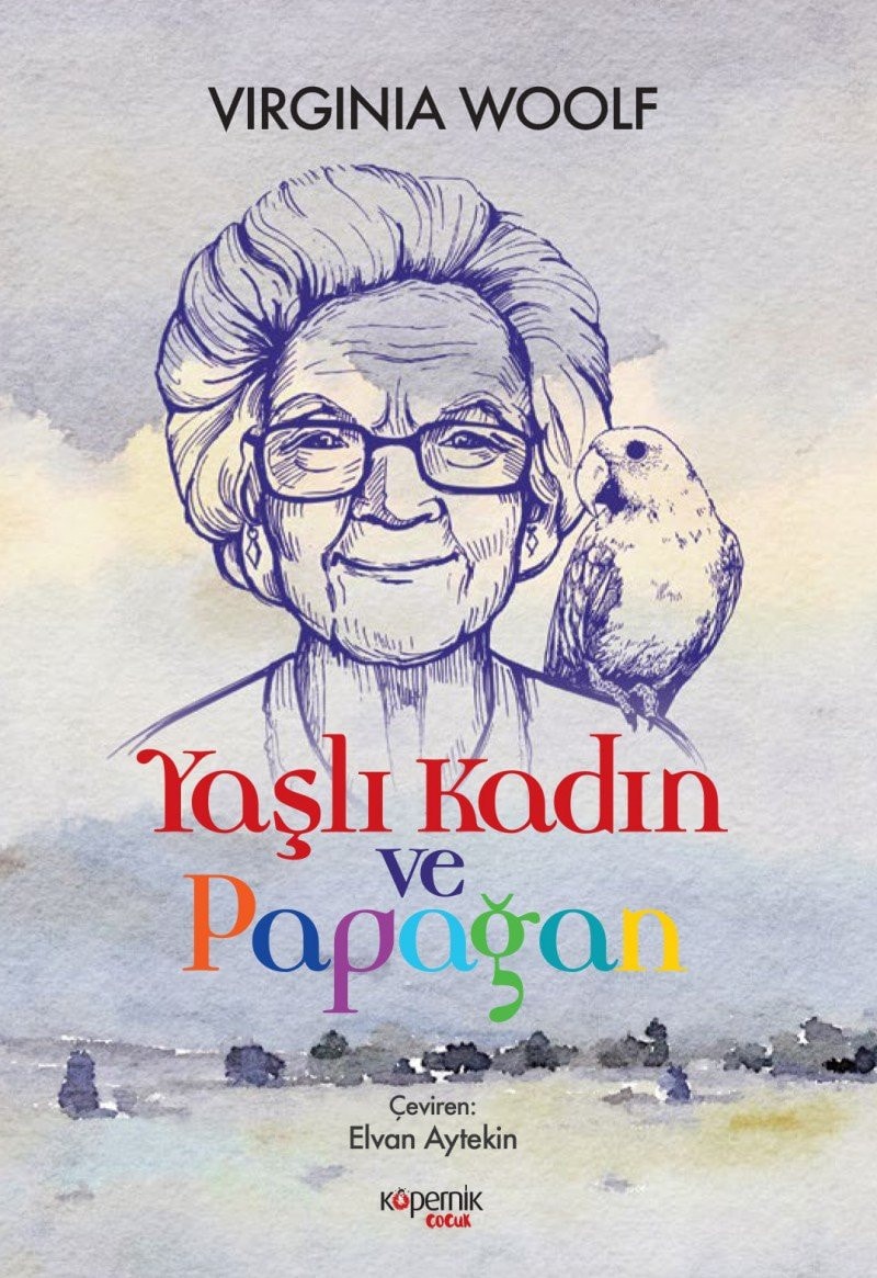 Yaslı kadın ve papağan