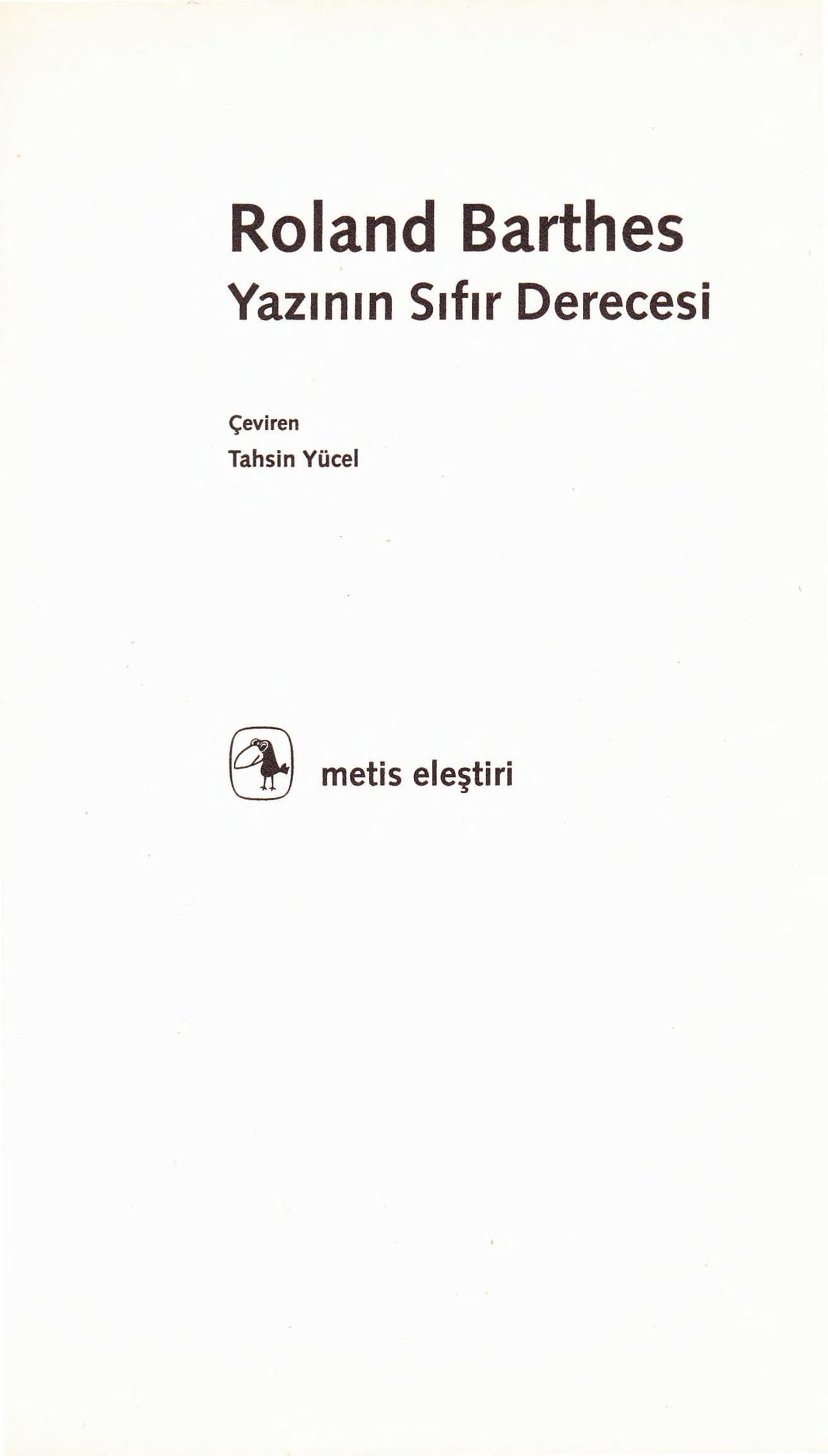 Yazının sıfır derecesi