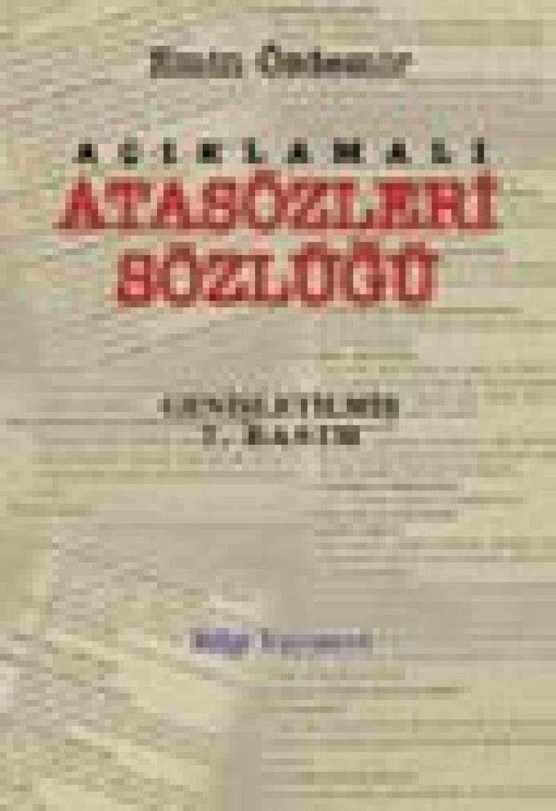 Açıklamalı atasözleri sözlüğü