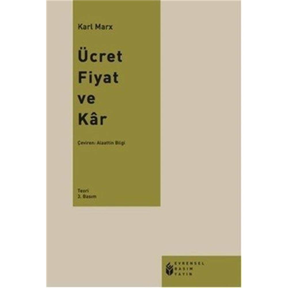 Ücret, Fiyat ve Kâr