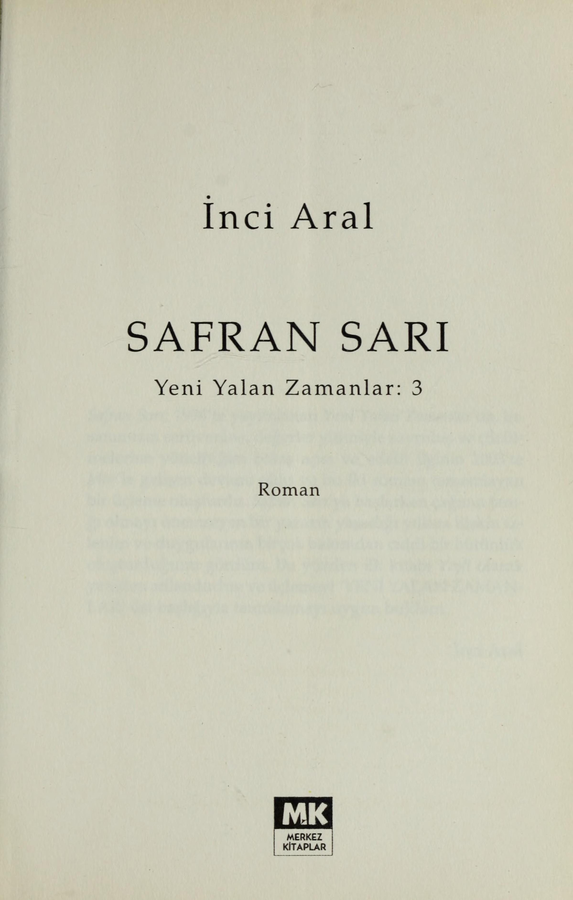Safran sarı roman