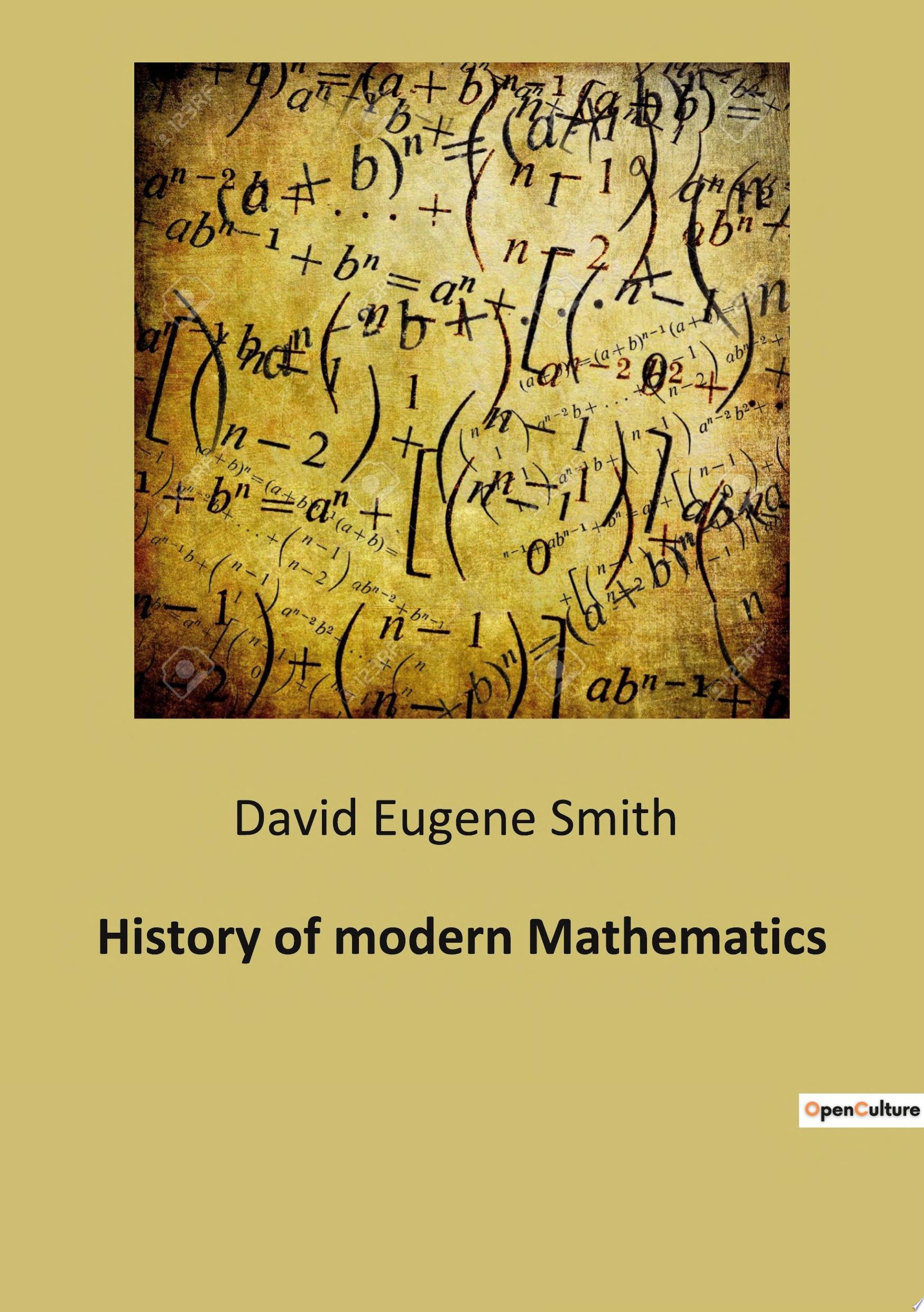 History of Modern Mathematics