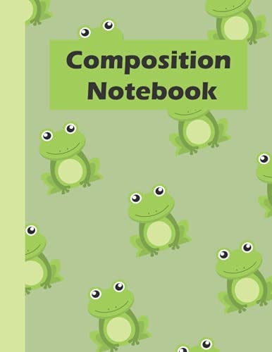 Copotition Notebook: Cute and Kawaii Frog College Ruled Lined Composition Notebook for school Kids & Teens, Girls, Boys