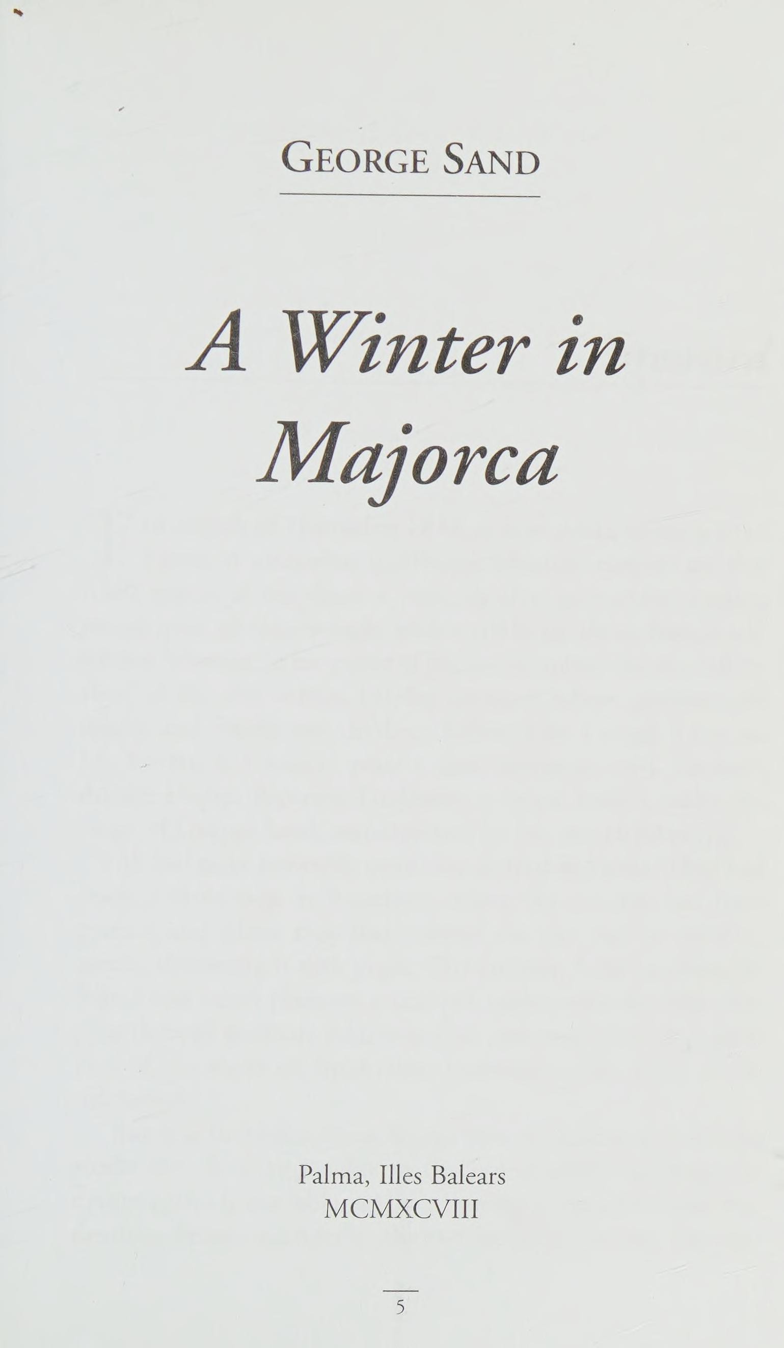 A Winter in Majorca