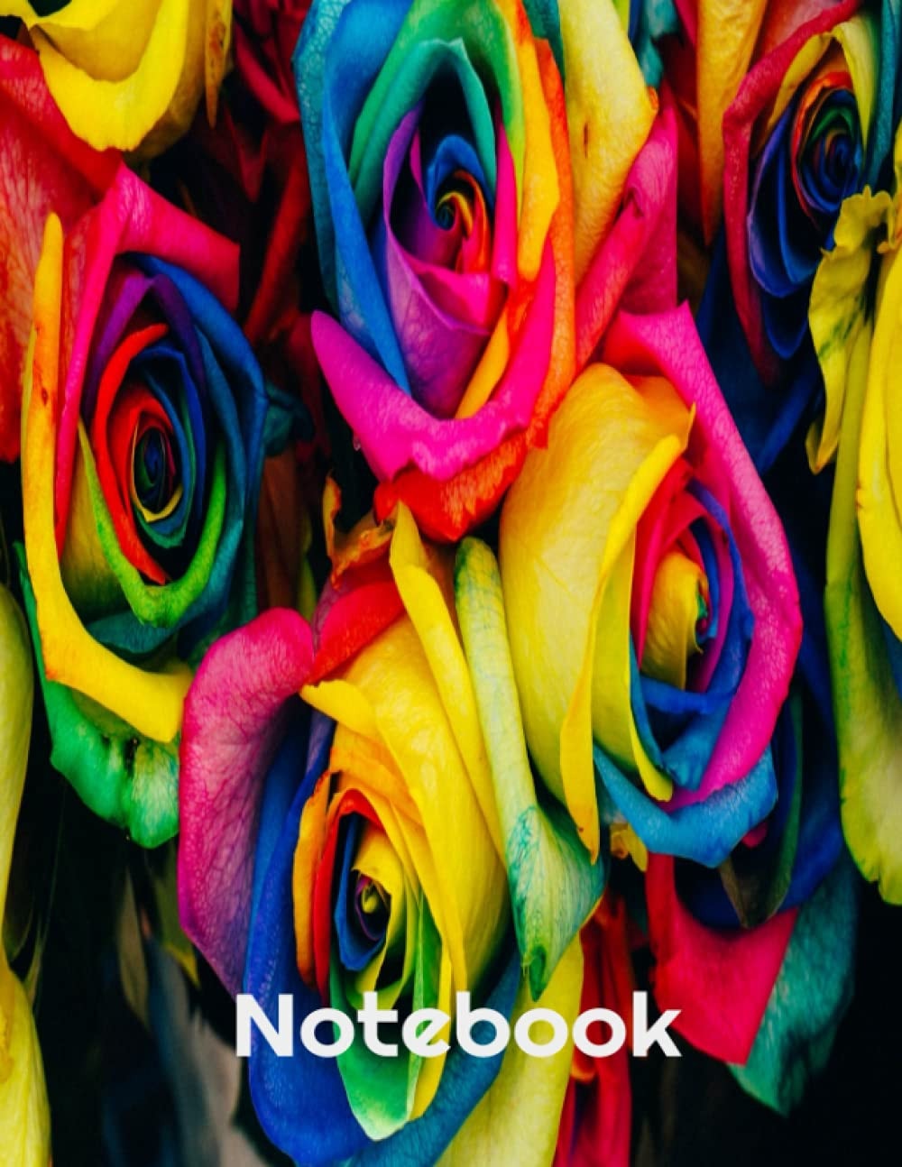 NOTEBOOK: Colorful Roses 8.5x11, 120 pages: Notebook: Colorful Roses Composition Notebook - College Ruled 110 Pages - Large 8.5 x 11