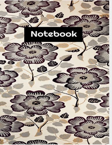 Notebook: Floral Print Composition Notebook - College Ruled 120 Pages - Large 8.5 x 11