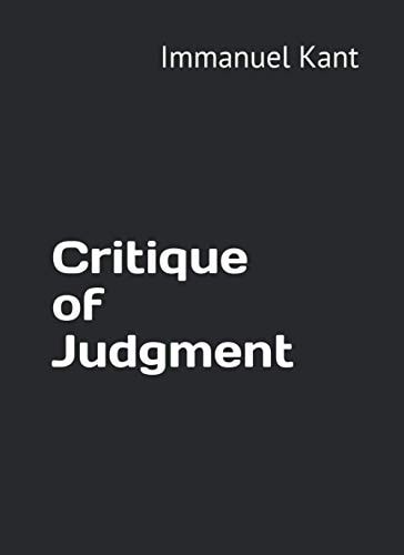 Critique of Judgment