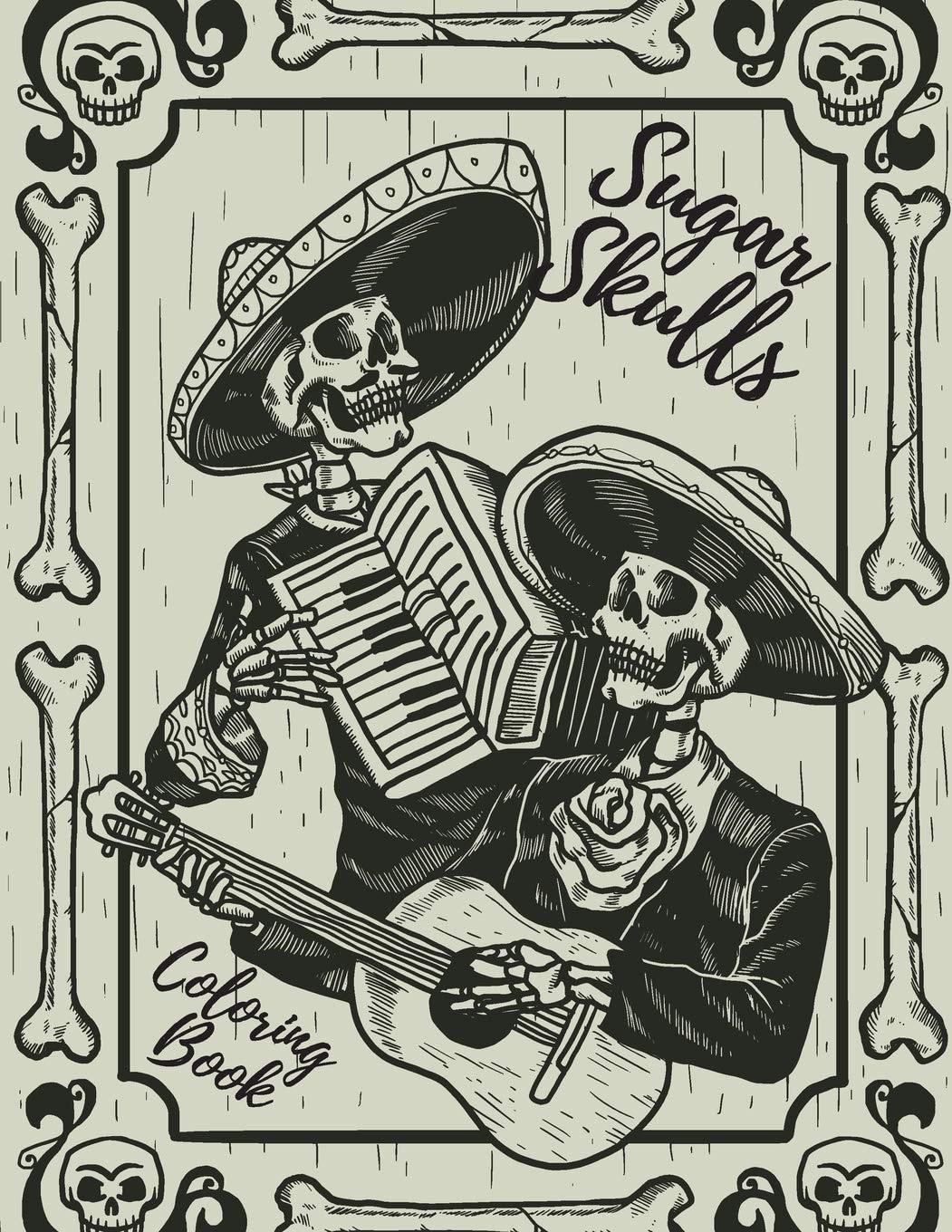 Sugar Skull Coloring Book Stress Relieving Designs For Adults & Teens Relaxation Inspired By Mexican The Day Of The Dead