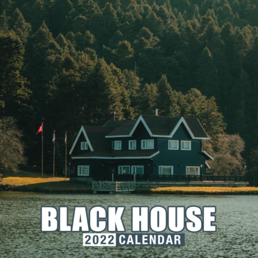 Just Black House 2022 Calendar: Architecture Calendar 2022 | Lunar Moon Phases | Kalender Calendario Calendrier | BONUS 4 Months 2023